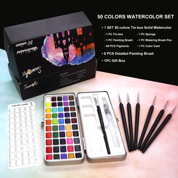 Portable Watercolor Paint Set