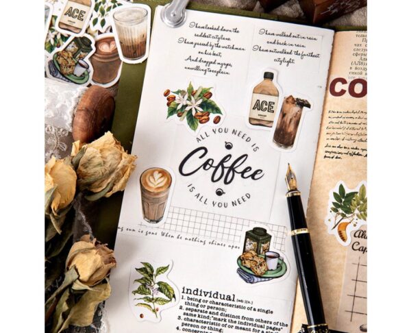 Coffee Stickers 45 Pcs Set