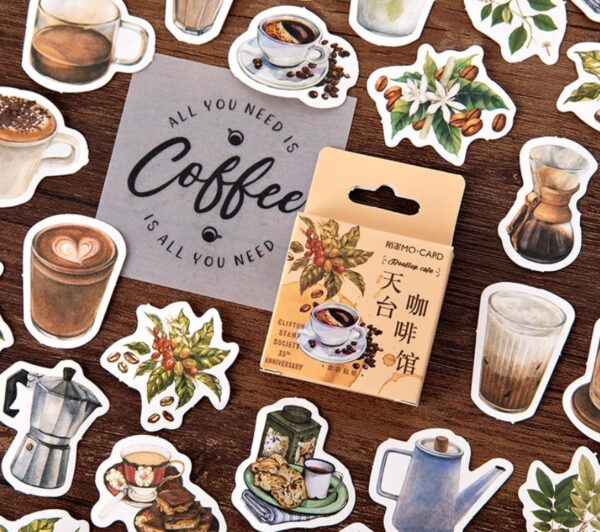 Coffee Stickers 45 Pcs Set