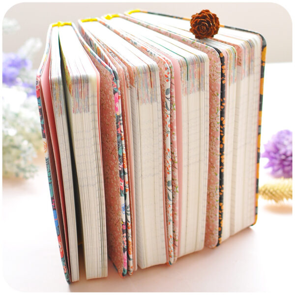 Diaries with Floral Patterned Faux Leather Cover