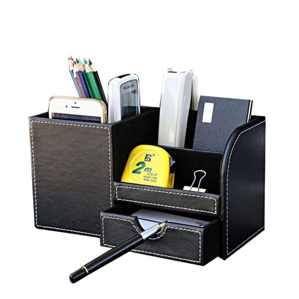 Small Leather Desk Organizer