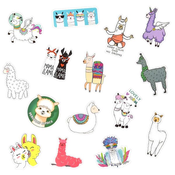 Alpaca Shaped Scrapbook Sticker