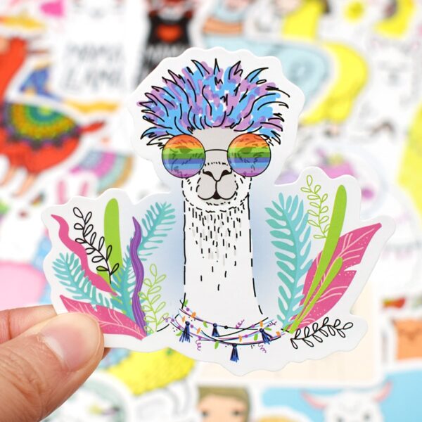 Alpaca Shaped Scrapbook Sticker