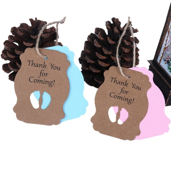 50pcs Baby Shower/Christening "Thank You for Coming" Tags