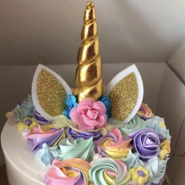 Unicorn Patterned Cake Decorations Set