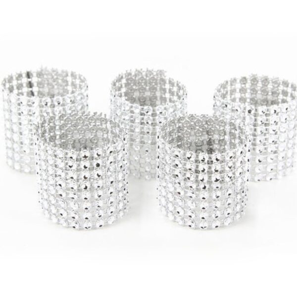 Set of 10 Crystal Napkin Rings