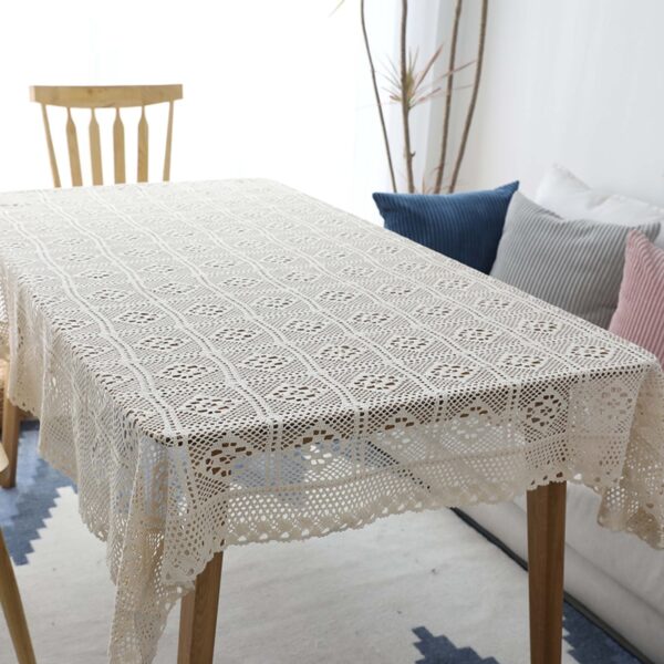 Rectangle Cotton Lace Tablecloth