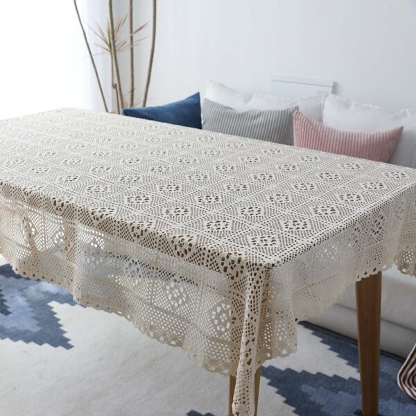 Rectangle Cotton Lace Tablecloth