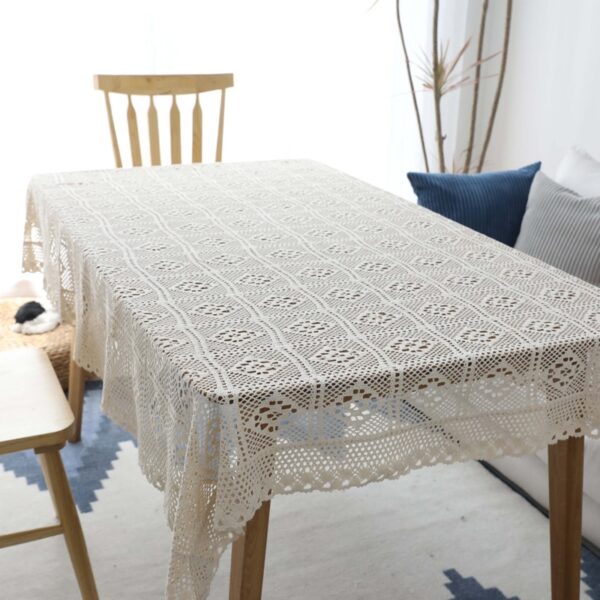 Rectangle Cotton Lace Tablecloth