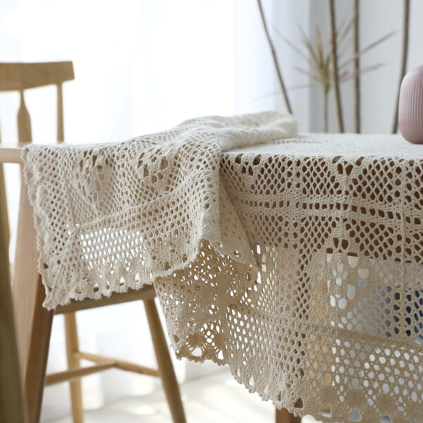 Rectangle Cotton Lace Tablecloth