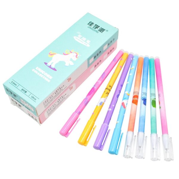 Unicorn Erasable Pen Set 12 Pcs